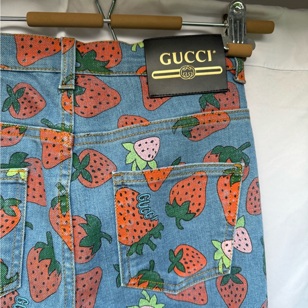 Gucci Strawberry skinny jeans